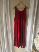 Load image into Gallery viewer, Vintage Oscar de la Renta Red Satin Slip Dress Lace Detail