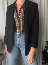Load image into Gallery viewer, Vintage Classic Black Wool Cashmere Blend Blazer