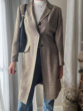 Load image into Gallery viewer, Vintage Light Brown Long Coat Notched Collar