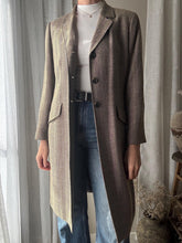 Load image into Gallery viewer, Vintage Light Brown Long Coat Notched Collar