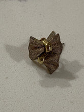 Load image into Gallery viewer, Vintage Gold Mesh Bow Stud Earrings