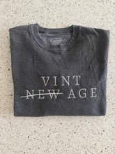 Load image into Gallery viewer, Upcycled Vintage Steel Grey Sweatshirt: Embroidered Logo, Made in USA