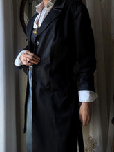 Load image into Gallery viewer, Vintage Classic Oversized Black Trench Coat