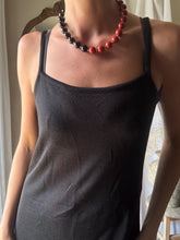 Load image into Gallery viewer, Vintage Large Black Red Chunky Beaded Necklace