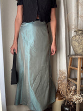 Load image into Gallery viewer, Vintage Deadstock Jade Green Iridescent Long Maxi Skirt NWT Made in Canada