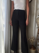Load image into Gallery viewer, Vintage Christian Lacroix Classic Black Straight Leg Trousers 32" Inseam Front Pleats