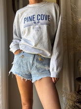Load image into Gallery viewer, Vintage Heather Grey Tennis Pullover Pine Cove Sweatshirt