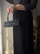 Load image into Gallery viewer, Vintage Black Flower Sequin Beaded Hand Bag Purse