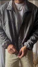 Load image into Gallery viewer, Vintage Gray Lightweight Windbreaker Parka: High Neck, Zipper Front Mens
