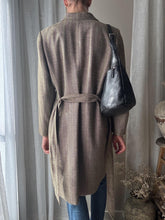 Load image into Gallery viewer, Vintage Light Brown Long Coat Notched Collar