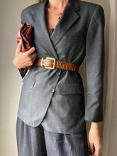Load image into Gallery viewer, Vintage Oversized Dark Grey Chaps By Ralph Lauren Wool Blazer Made in USA