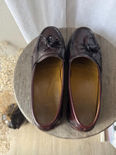 Load image into Gallery viewer, Vintage Oxblood Maroon Burgundy Leather Men's Loafers