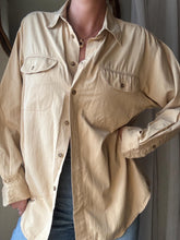 Load image into Gallery viewer, Vintage Silk Cotton Beige Oversized Button Up Button Down