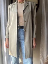 Load image into Gallery viewer, Vintage Long Extended Beige Blazer Slightly Padded Shoulders Made in USA