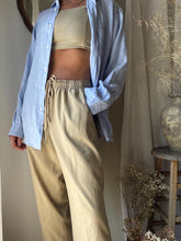Load image into Gallery viewer, Vintage Linen Khaki Crop Top Removable Straps
