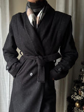 Load image into Gallery viewer, Vintage Black White Grey Brown Plaid Neck Scarf