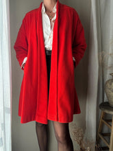 Load image into Gallery viewer, Vintage Bright Burnt Orange Wool Coat Padded Shoulders