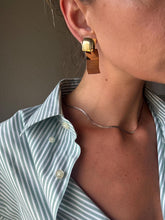Load image into Gallery viewer, Vintage Square Rectangle Statement Drop Earrings