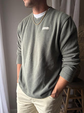 Load image into Gallery viewer, Upcycled Keep Earth Sage Green Ribbed Cotton Long Sleeve Shirt Mens