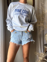 Load image into Gallery viewer, Vintage Heather Grey Tennis Pullover Pine Cove Sweatshirt