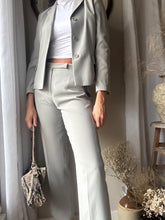 Load image into Gallery viewer, Vintage Dead Stock Sage Green Suit Blazer Wide Leg Trouser Set NWT