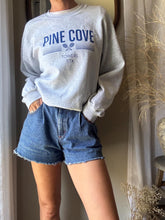 Load image into Gallery viewer, Vintage Heather Grey Tennis Pullover Pine Cove Sweatshirt
