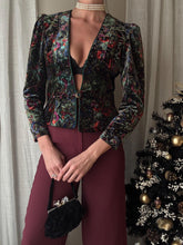 Load image into Gallery viewer, Vintage 80s 90s Dark Green Jewel Tone Velvet Blazer Jacket Made in USA