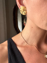Load image into Gallery viewer, Vintage Gold Woven Textured Large Statement Clip On Earrings