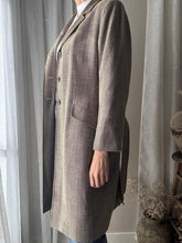 Load image into Gallery viewer, Vintage Light Brown Long Coat Notched Collar