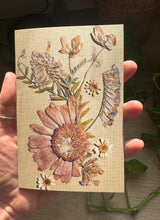 Load image into Gallery viewer, Pressed Flower Greeting Cards, Set of 7, Recycled Paper