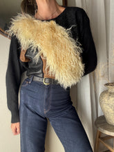 Load image into Gallery viewer, Vintage 80s Didier Ronsard Mohair Leather Oversized Sweater, Made in France