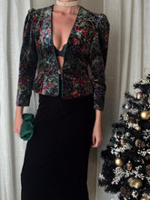 Load image into Gallery viewer, Vintage Black Velvet Long Maxi Skirt Made in USA