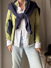 Load image into Gallery viewer, Vintage Pistachio Green Suede Leather Jacket