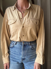 Load image into Gallery viewer, Vintage Silk Cotton Beige Oversized Button Up Button Down