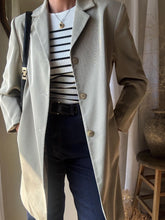 Load image into Gallery viewer, Vintage Long Extended Beige Blazer Slightly Padded Shoulders Made in USA