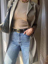 Load image into Gallery viewer, Vintage Long Extended Beige Blazer Slightly Padded Shoulders Made in USA