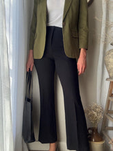 Load image into Gallery viewer, Vintage Christian Lacroix Classic Black Straight Leg Trousers 32" Inseam Front Pleats