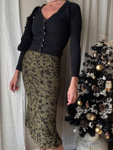 Load image into Gallery viewer, Vintage Pure Cashmere Soft Black Cardigan with Beading and Rhinestone Buttons
