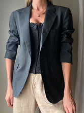 Load image into Gallery viewer, Vintage Oversized Dark Grey Chaps By Ralph Lauren Wool Blazer Made in USA