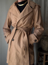 Load image into Gallery viewer, Vintage London Fog Wool Caramel Camel Oversized Coat with Waist Tie Removable Hood