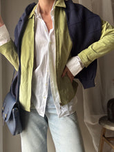 Load image into Gallery viewer, Vintage Pistachio Green Suede Leather Jacket