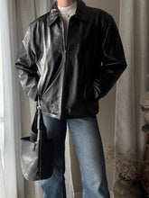 Load image into Gallery viewer, Vintage 90s 2000s Oversized Minimal Leather Boxy Moto Jacket
