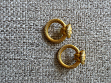 Load image into Gallery viewer, Vintage Gold Tone Rope Knot Statement Door Knocker Earrings