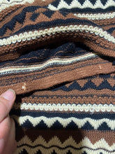 Load image into Gallery viewer, Classic Vintage Brown Black White Striped Midi Skirt