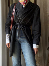 Load image into Gallery viewer, Vintage Classic Oversized Black Trench Coat
