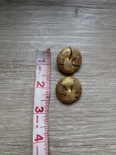 Load image into Gallery viewer, Vintage Gold Woven Textured Large Statement Clip On Earrings