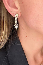 Load image into Gallery viewer, Vintage 90s Rhinestone Drop Earrings