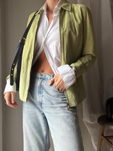 Load image into Gallery viewer, Vintage Pistachio Green Suede Leather Jacket