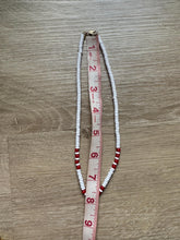 Load image into Gallery viewer, Vintage White and Red Beaded Necklace
