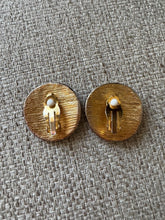 Load image into Gallery viewer, Vintage Gold Woven Textured Large Statement Clip On Earrings